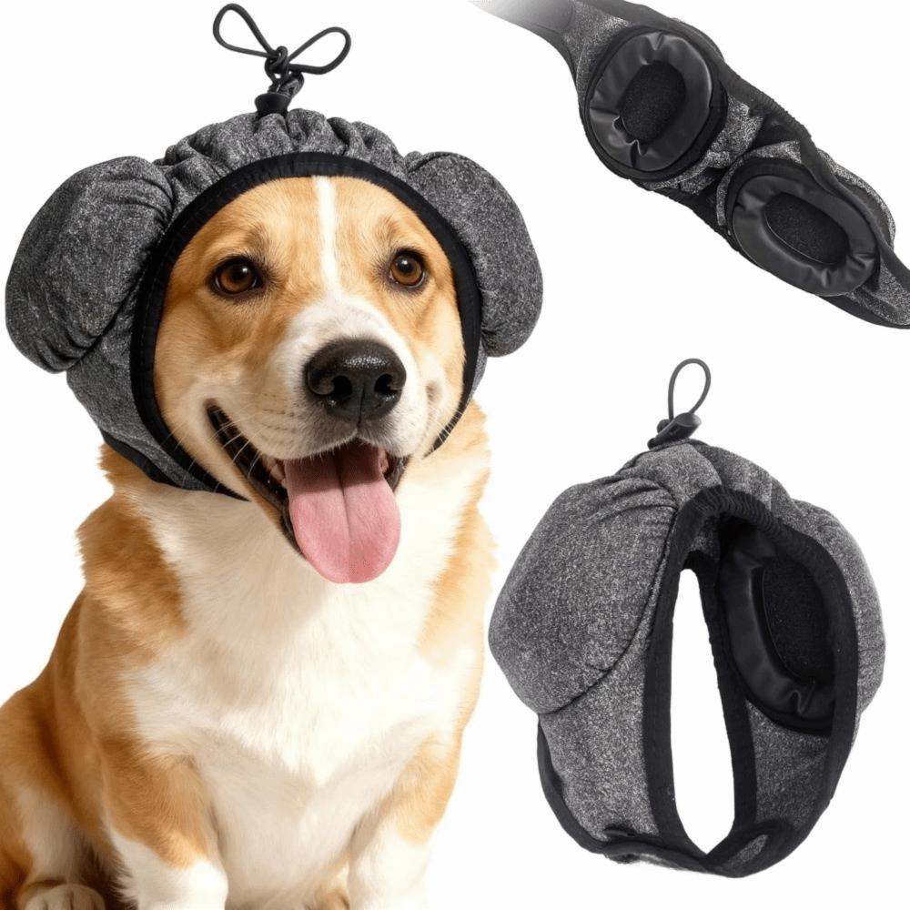 Gehörschutz Hund Ohrenschützer Eng anliegend Verstellbare Kapseln Hund Anti-Schreck-Abdeckung Schalldichte Hund Beruhigungshaube Lärmangst Linderung