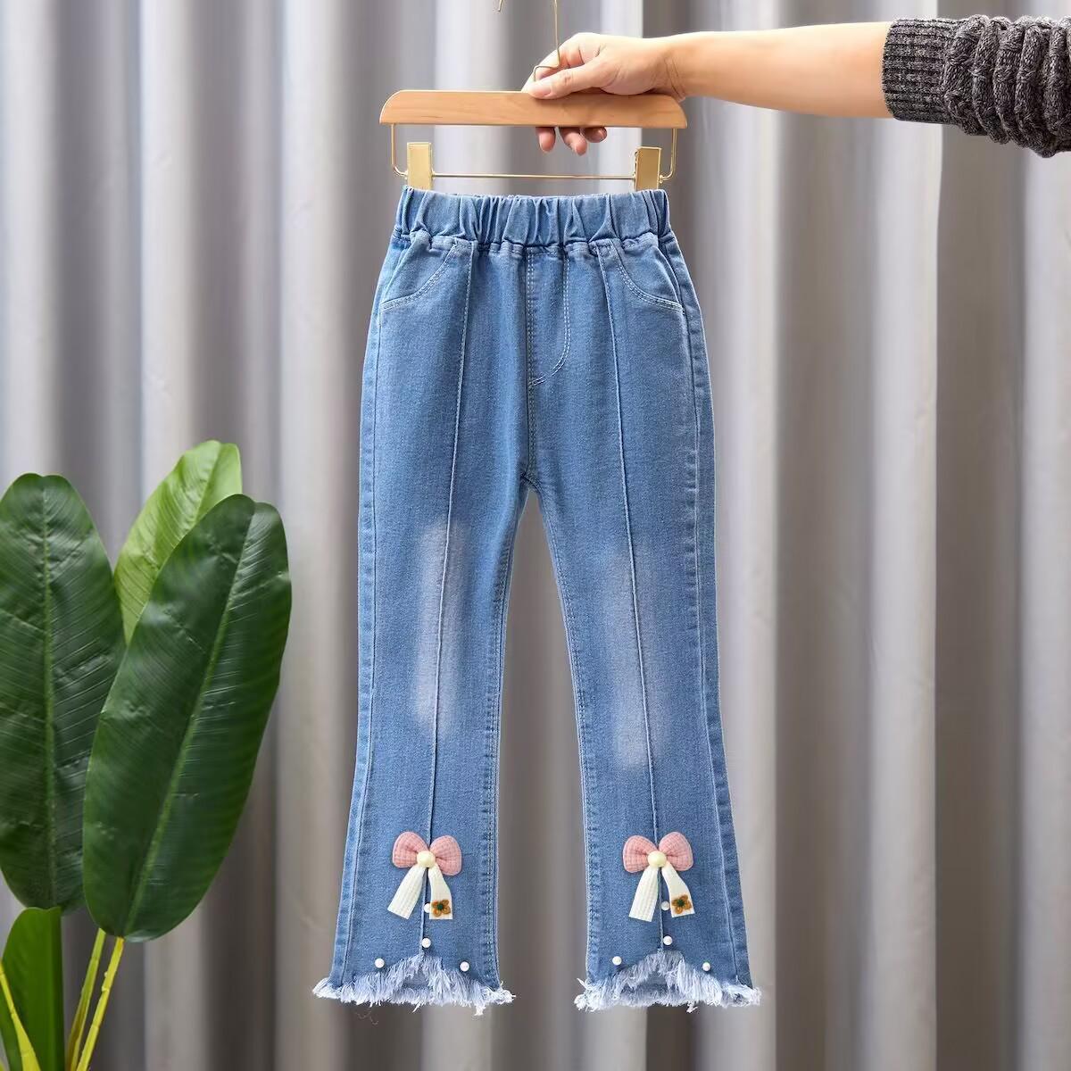 2025 Mädchenjeans Einteiler Kinderbekleidung 150 (Height 133-140cm)