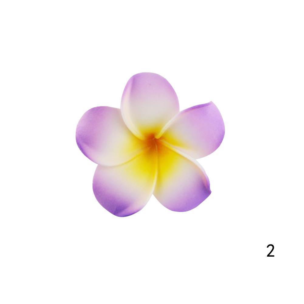 Frauen Gefälschte Ei Plumeria Blume Haar Clip Zubehör Hawaiian Party Hochzeit Haarspange Haar Zubehör lavender