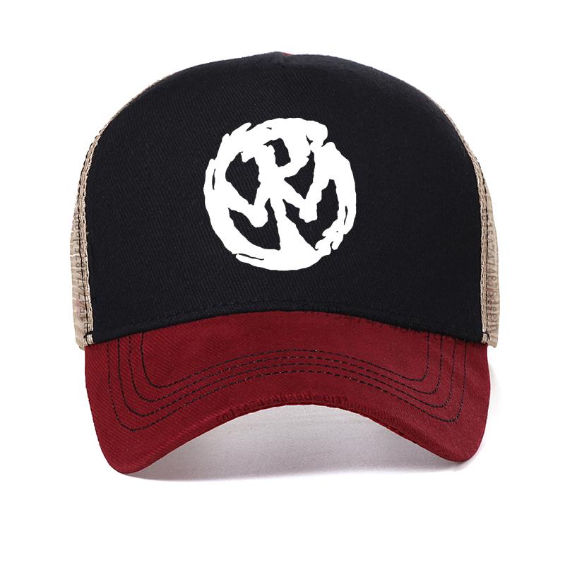 Sommer Herren Pennywise Punk Rock Band Logo Baseballkappe Herren Schwarz Marke Netz atmungsaktiv Truckerhut Gorras Snapback Hüte Adjustable rot