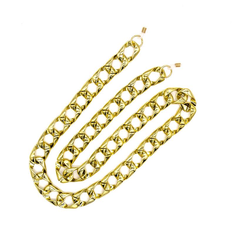 Acryl Gold Brillen Kette Sonnenbrillen Brillen Zubehör Hängende Hals Brillen Seil Masken Kette Brillen Band Brillen Kette beige