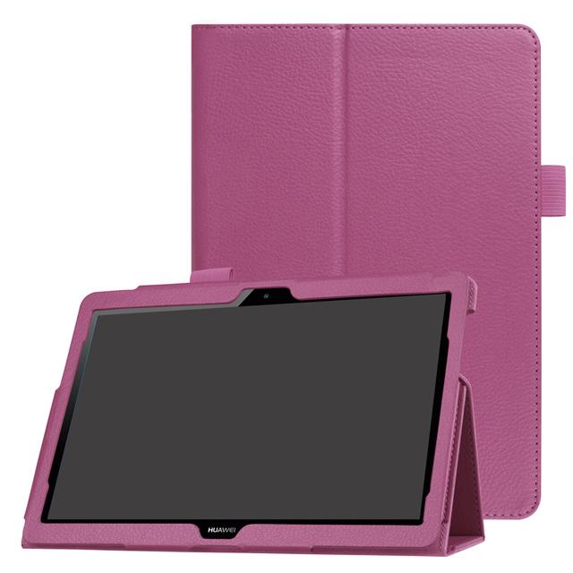 Hülle für Huawei MediaPad T5 10 T3 9.6 M5 Lite 10.1 8 Tablet Hülle Slim Folding Stand PU Leder Cover für Huawei M5 10.8 8.4 Hülle M5 Lite 8.0 violett