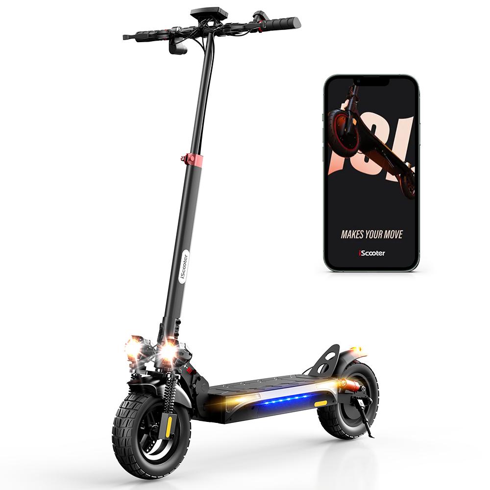 iSCOOTER iX4 Ohne ABE-Zulassung Elektroroller Mit App-Steuerung 800W Motor 48V15Ah Akku 10 Zoll All-Terrain-Reifen E-Scooter für Erwachsene