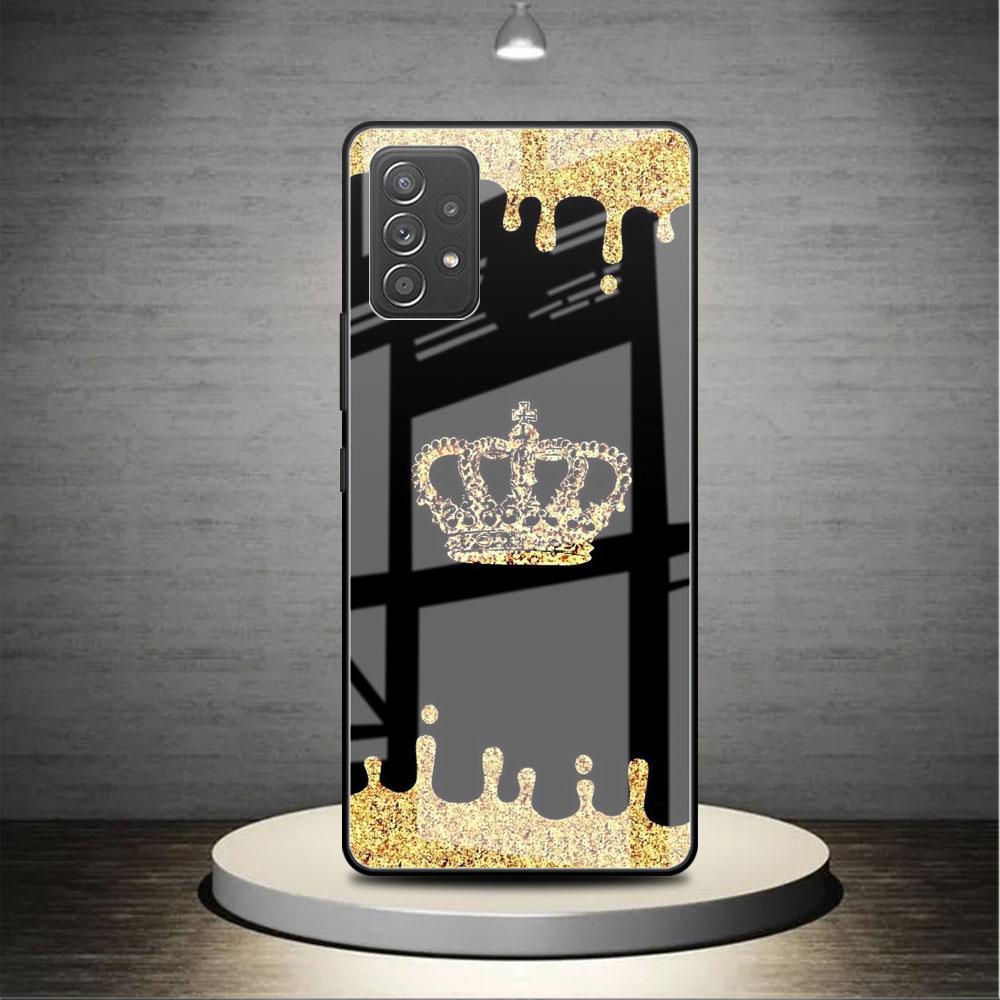 Glashülle für Samsung Galaxy A52 A71 A50 A51 A70 A21s A31 A72 A10 A12 A30 A22 5G Handyhülle Niedlich Mama Königin Prinzessin Samsung A71 5G