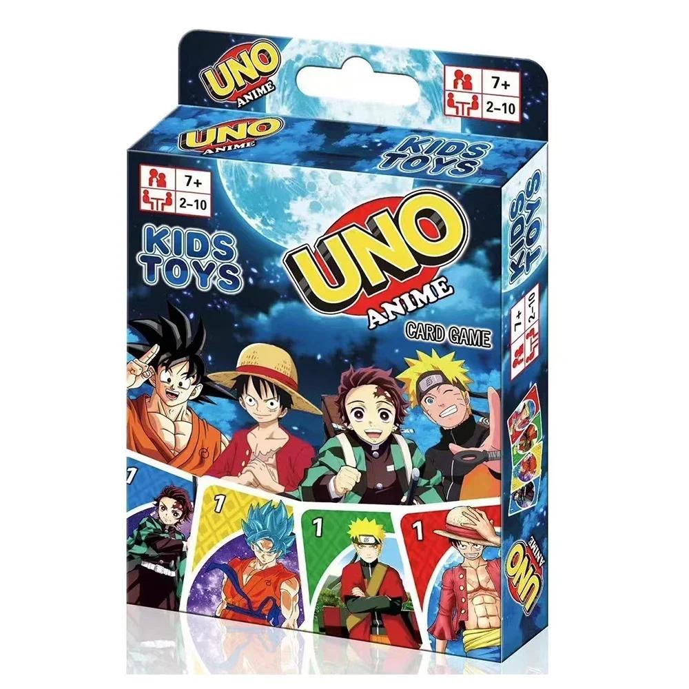 UNO-FLIP! Brettspiel Anime Cartoon Mario Figur Muster Familie Lustige Unterhaltung One Piece Uno Karten Spiele Weihnachtsgeschenke