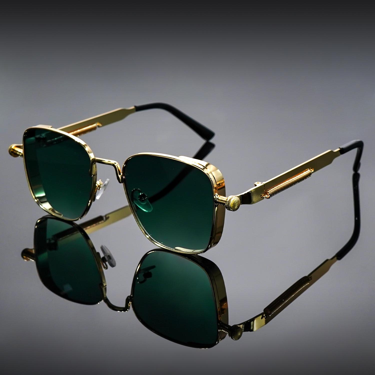 Retro Mode Punk Dampfstil Sonnenbrille Quadratischer Metallrahmen Für Herren sowie Damen Sonnenbrille Party Dekorative Brille