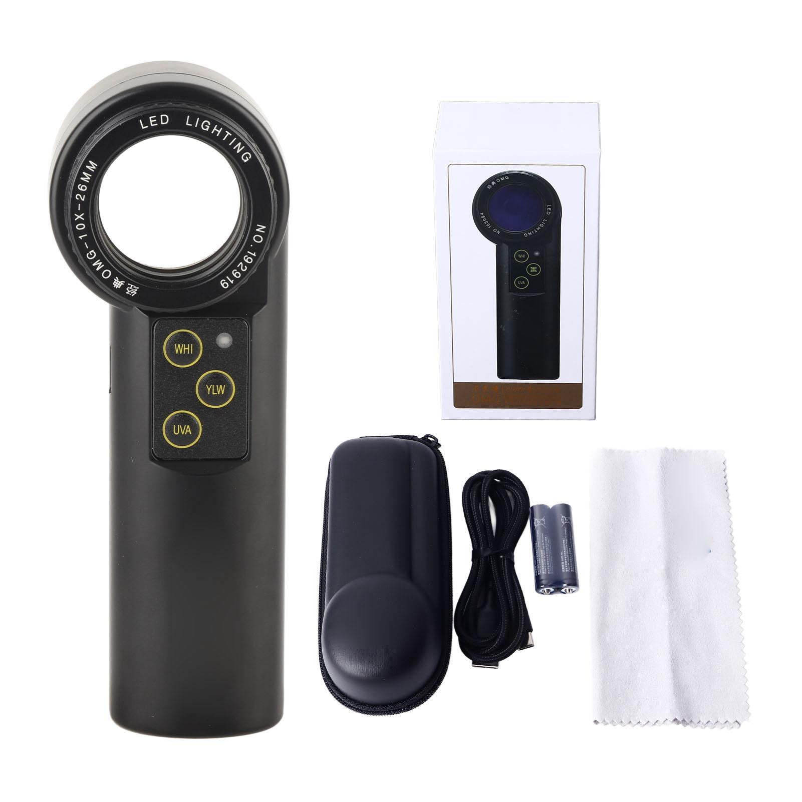 Monokular Uhrenreparatur Lupe Licht LED Taschenlupe für Münzen Briefmarken 20x