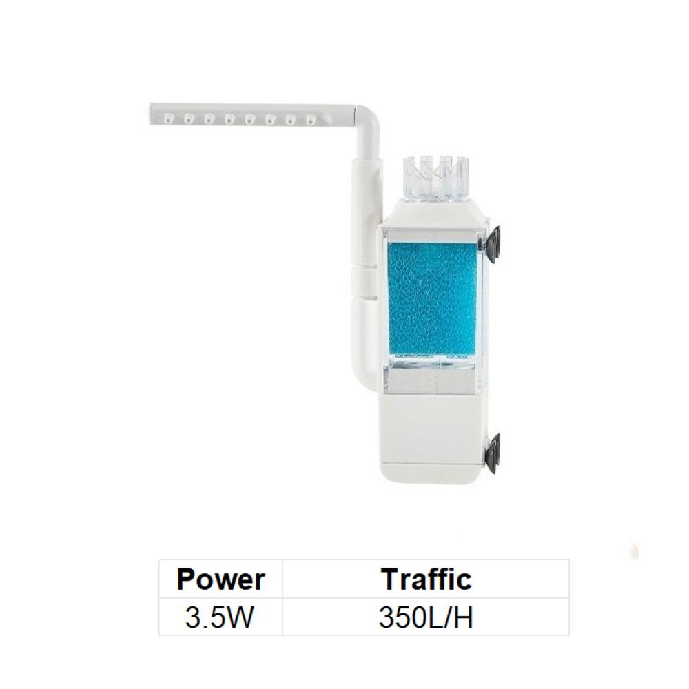 Leiser USB-Aquariumfilter 3-in-1 Tauchpumpe Abnehmbare Tauch-Sauerstoffpumpe Goldfischbecken 3.5W