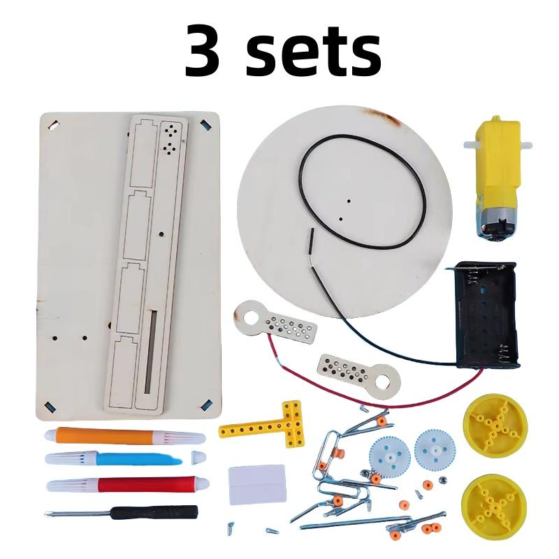 DIY Kreativer Holz-Elektro-Plotter Zeichenroboter STEM Kinder Modell Automatisches Malen Wissenschaft Elektronik Bausätze Experiment Y5648YY-