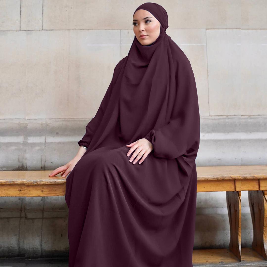 Overhead-Kaftan, muslimische Frauen, Gebetskleid, einteiliges Abaya, volle Abdeckung, lockeres Ramadan-Kleid, islamisches Dubai, Abaya, Türkei, Burka black