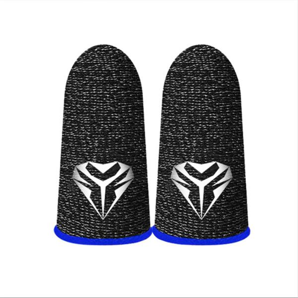 1 paar Gaming Finger Sleeve Atmungsaktive Fingerspitzen Für PUBG Mobile Spiele Touchscreen Fingerlinge Abdeckung Empfindliche Mobile Touch blau