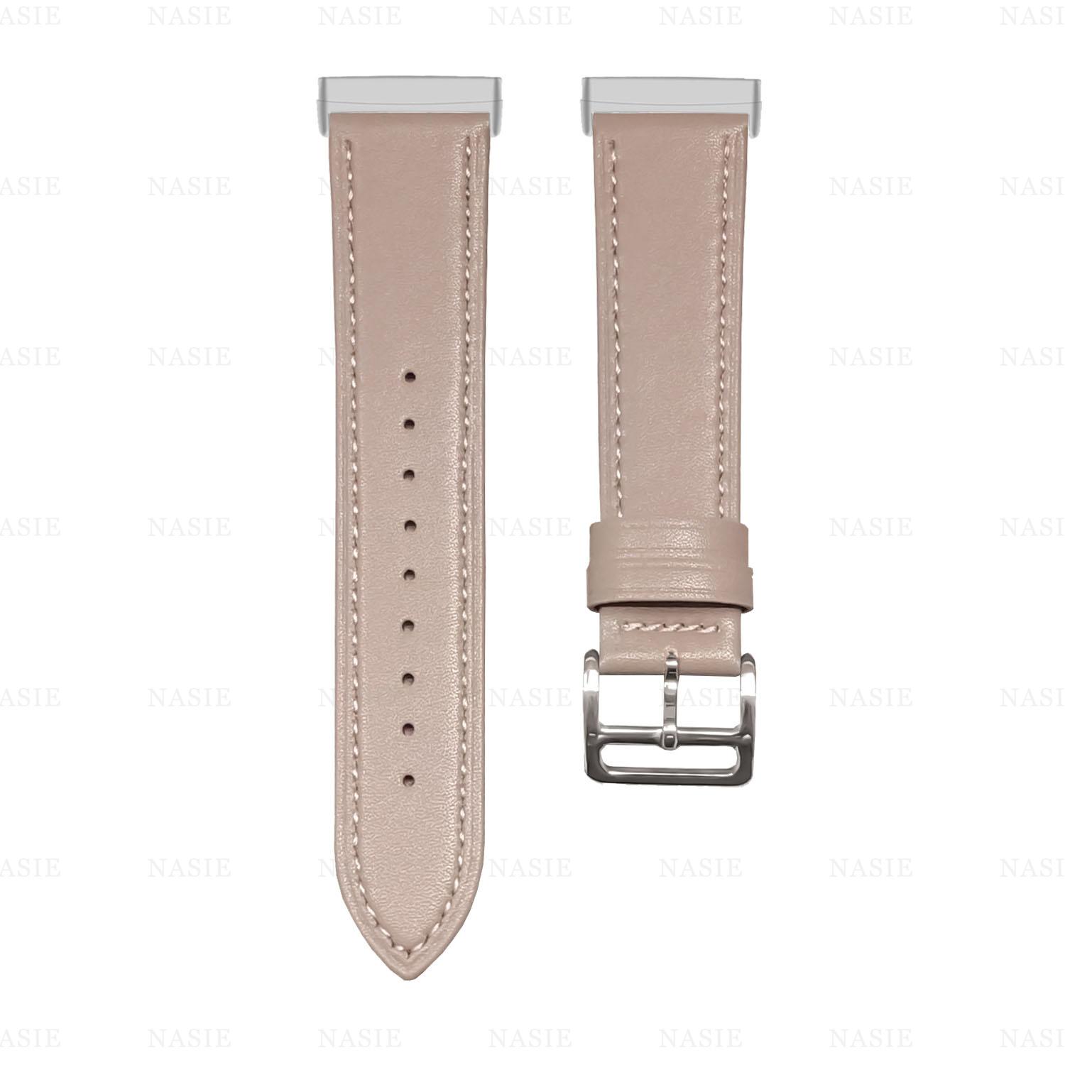 Lederarmband für Fitbit Versa 4 Band Fitbit Versa 3 2 Lite Herrenuhr Armband für Fitbit Sense / Sense 2 Ersatzschlaufe For Fitbit Versa 4 rosa