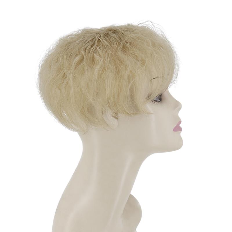 LISI HAIR Haarverlängerung für Damen, kurzes lockiges Haar, Kunstfaser-Haarteil, Abdeckung von grauem Haar und Haarausfall, natürliches Schwarz, Braun, Blond, für den täglichen Gebrauch 24-613