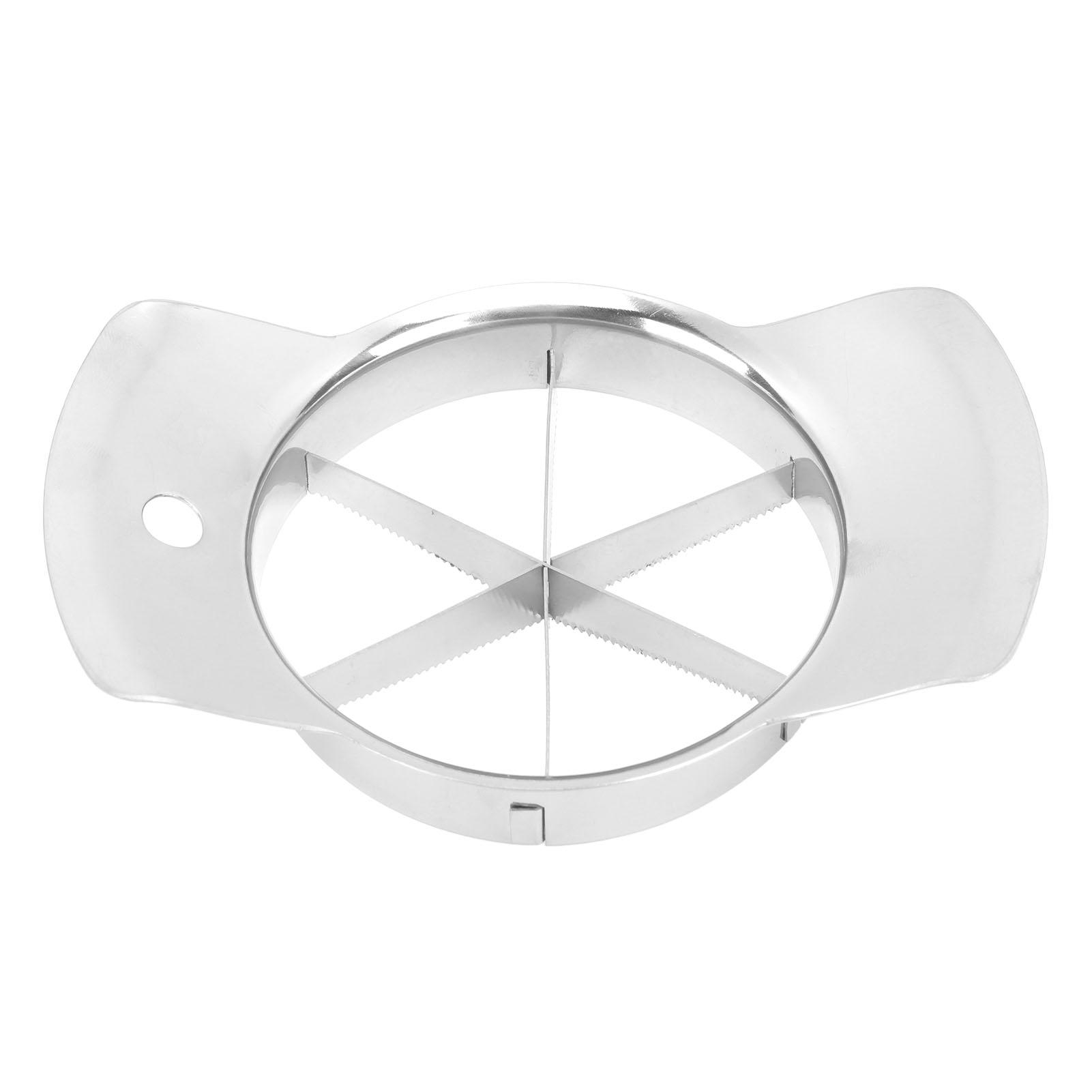 Fruchtschneider Teiler 304 Edelstahl Arbeitszeitsparend Sicherer Fruchtkeilschneider für Äpfel Orange Birne Silver