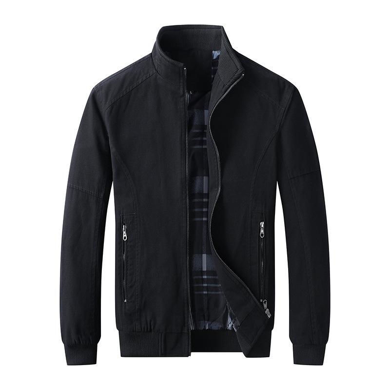 Jacke Trendy Herrenmantel Frühling und Herbst Neue Jacke Herren Korean Casual Herren Stehkragen Jacke XXXXL