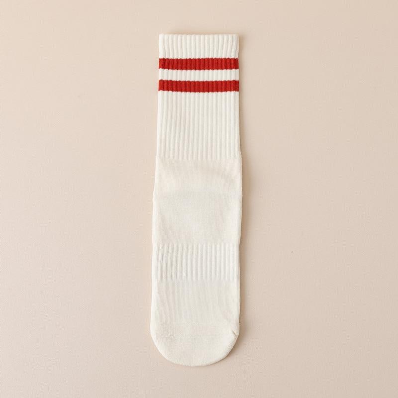 Mode Gestreiften Herren Socken Casual Streetwear Schwarz Weiß Sport Socken Männer Männlich Baumwolle Atmungsaktiv Hip Hop Skateboard Lange Socken