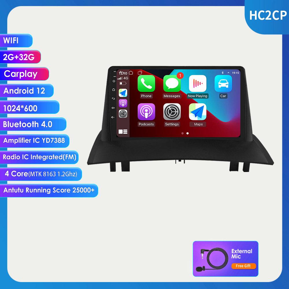 7862 System 2din Android Autoradio für Renault Megane 2 2002-2009 Autoradio Multimedia Video Player Intelligenter Bildschirm GPS Nav Head Unit Carplay 4G HC2CP 4Core 2G 32G