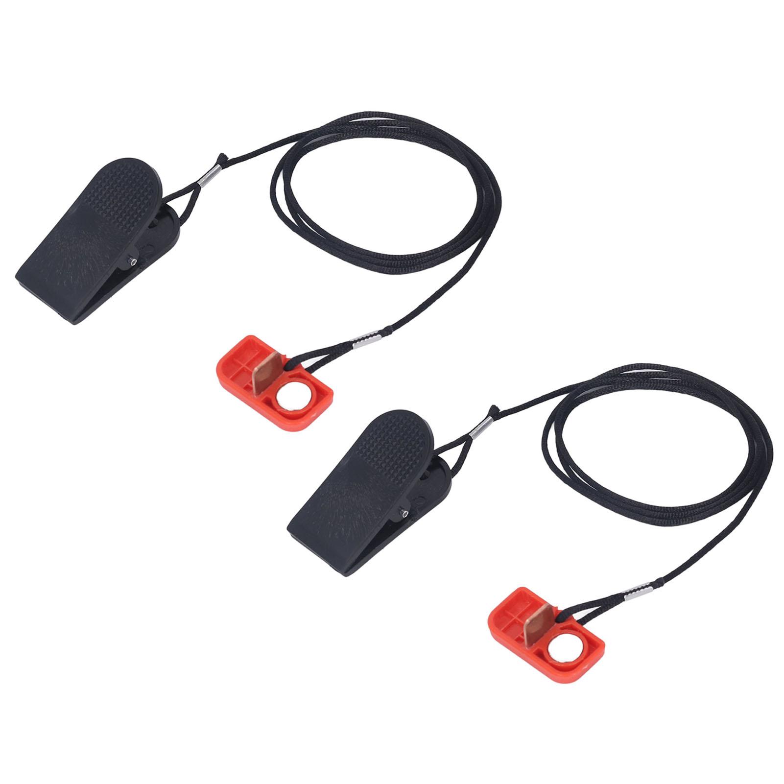 2 STÜCKE Laufband Sicherheitsschalter Notfall-Stopp-Magnetclip Sicherheitsschloss Laufband Startschlüssel Rot