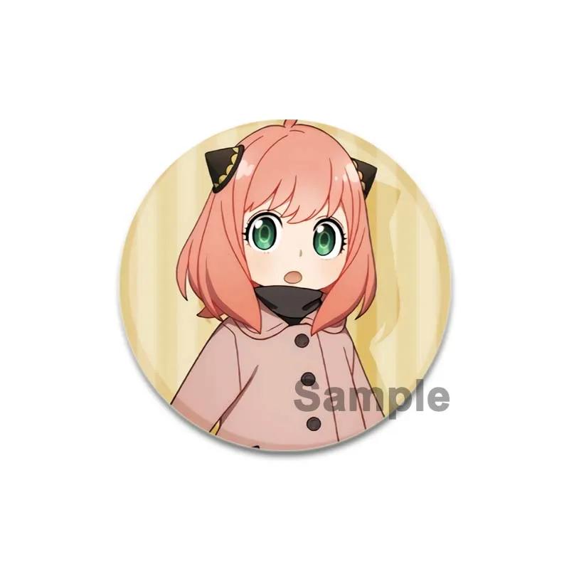32/44/58mm SPY×FAMILY Brosche Runde Emaille Pin für Rucksäcke Dekorative Cartoon Abzeichen Mode Schmuck Zubehör Fans Geschenk Anya Forger Yor 32mm
