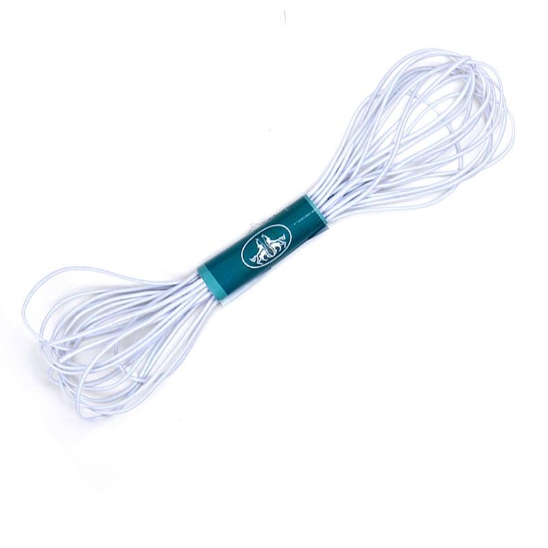1/1,5/2/2,5/3 MM Weiß Schwarz Starkes Elastisches Seil Hochwertiges Gummiband Nähen Kleidungsstück Bastelbedarf Gummiband für DIY Nähen Diameter 1.5mm&5M weiß