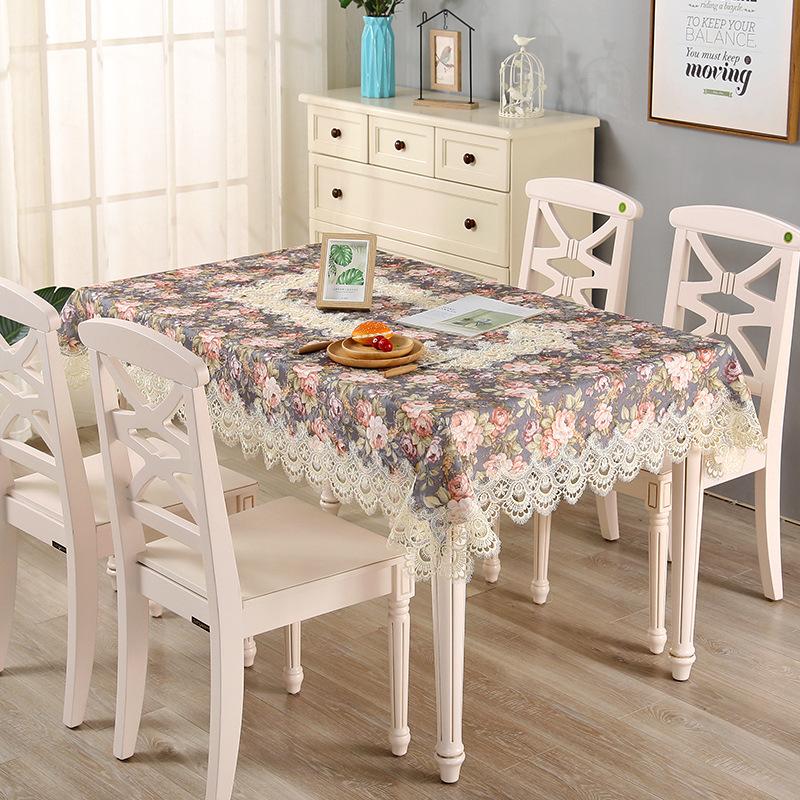 Pastoraler Stil, leichte Luxus-Tischdecke, digitale Vintage-Druck-Tischdecke, Wohnzimmer, dekorative Tischdecke, Außenhandel-Qualitäts-Tischdecke 120*180 graue