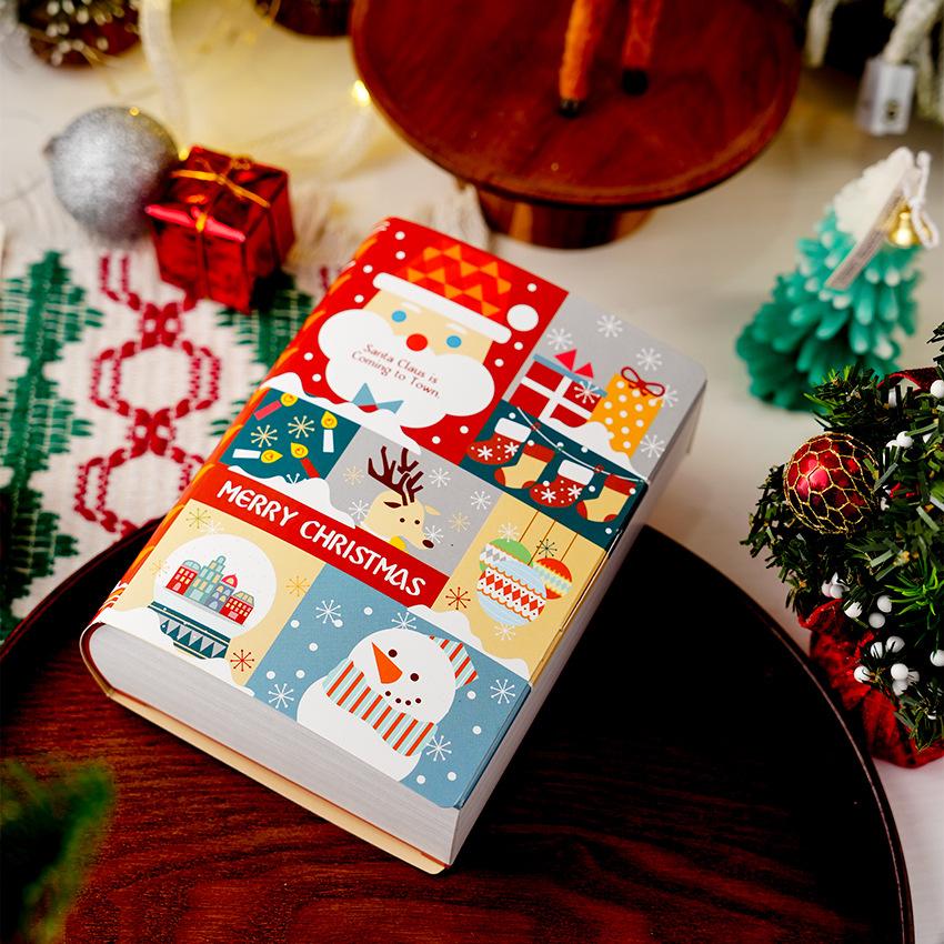 10 Stück Kreative Mode Süßigkeitenbox Buchform Weihnachtsmann Geschenkboxen Geschenkverpackung Weihnachtsdeko