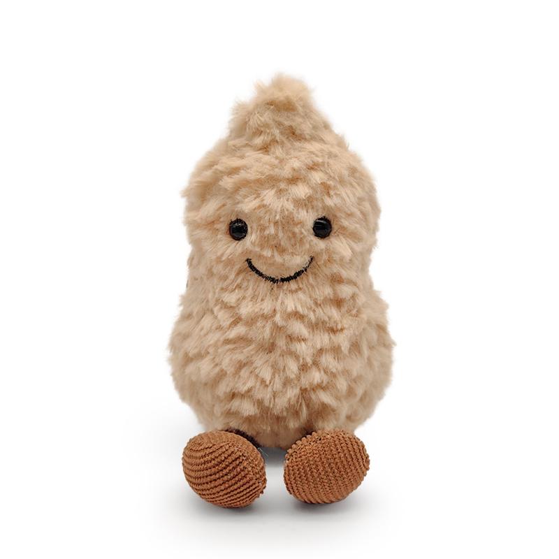 Begleitender Amuseable Erdnuss Anhänger Plüsch Nuss Puppe Kawaii Süßes Kinderspielzeug Weiches Geschenk Kinder beige