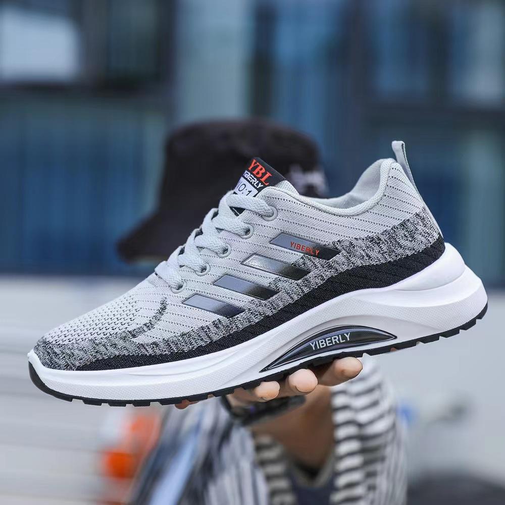 Herrenschuhe Frühling Neue Sportliche Freizeitschuhe Laufschuhe Modisches Stilvolles Outfit Laufschuhe Fahrschuhe 44 gray