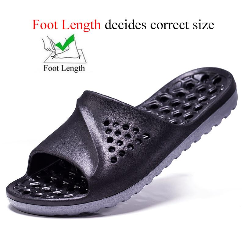 Plus Große Größen 49 50 51 52 Indoor Badezimmer Pantoffeln für Herren Damen Duschschuhe mit Löchern Clogs Outdoor Badeschuhe Strand Sommer 43 schwarz grau