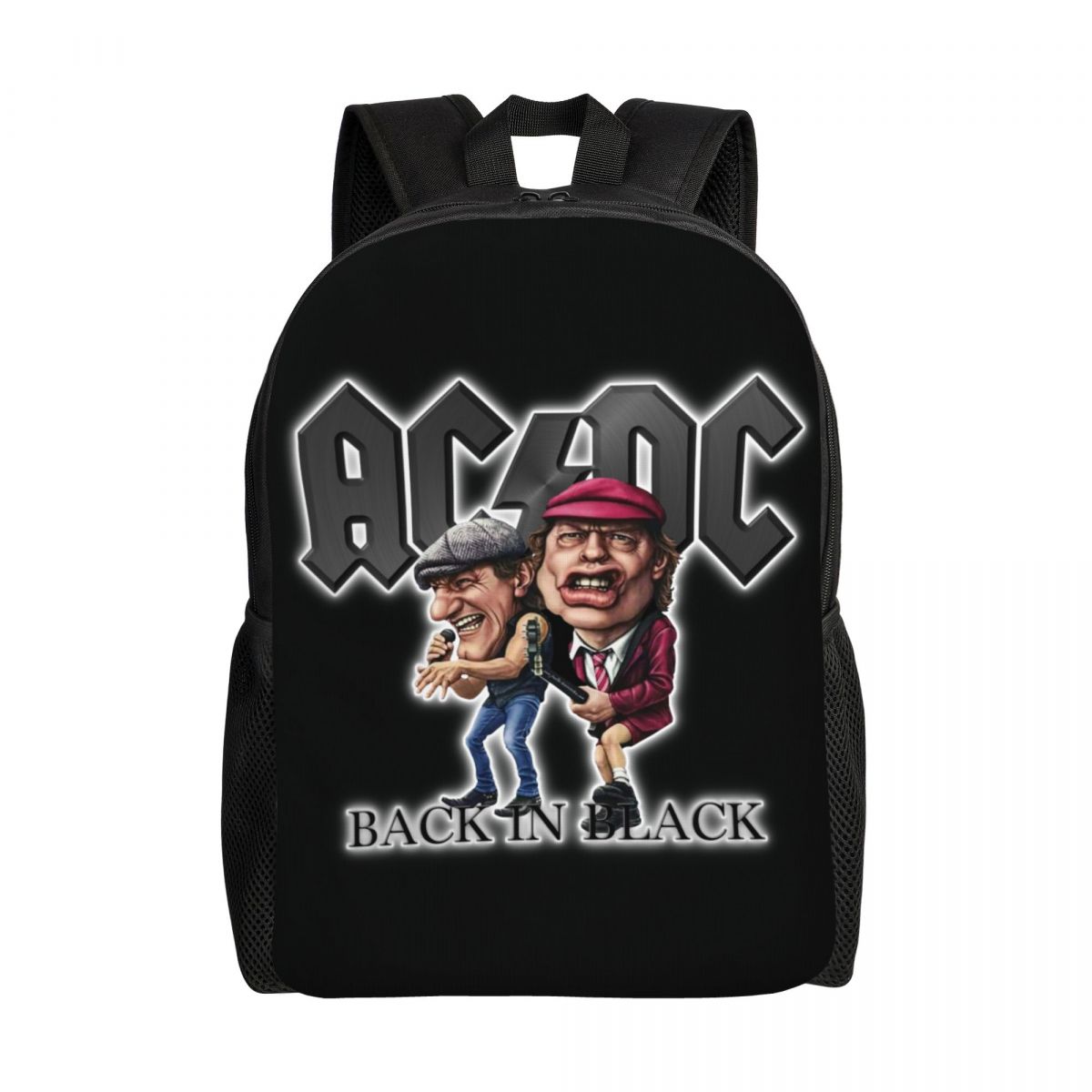 Hells Bells AC DC Rucksäcke für Damen Herren Wasserabweisend College Schule Vintage Rock Tasche Druck Buchrucksäcke 16 inches