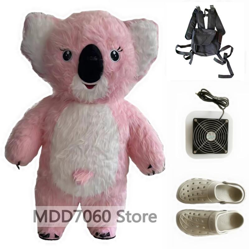 Riesenpanda aufblasbares Kostüm Straße lustig Eisbär Maskottchen Kostüm Party Rollenspiel Plüsch aufblasbares Maskottchen Kostüm 200cm gray