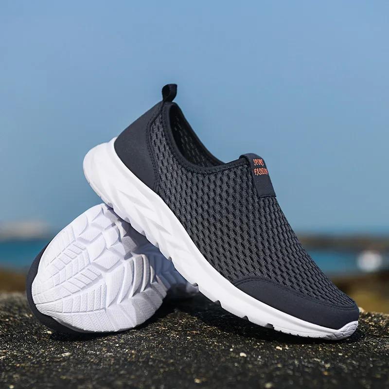 Herren Sportschuhe Atmungsaktives Mesh Herren Freizeitschuhe Outdoor Anti-Rutsch Große Größe Halbschuhe Walking Leichte Herren Tennisschuhe 43 blau
