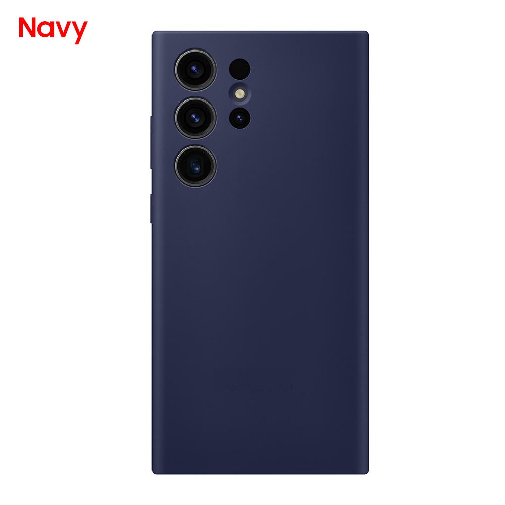 Samsung Original Silikon Handyhülle für Samsung Galaxy S23 Ultra S23Ultra Vollschutz Handyhülle navy blau