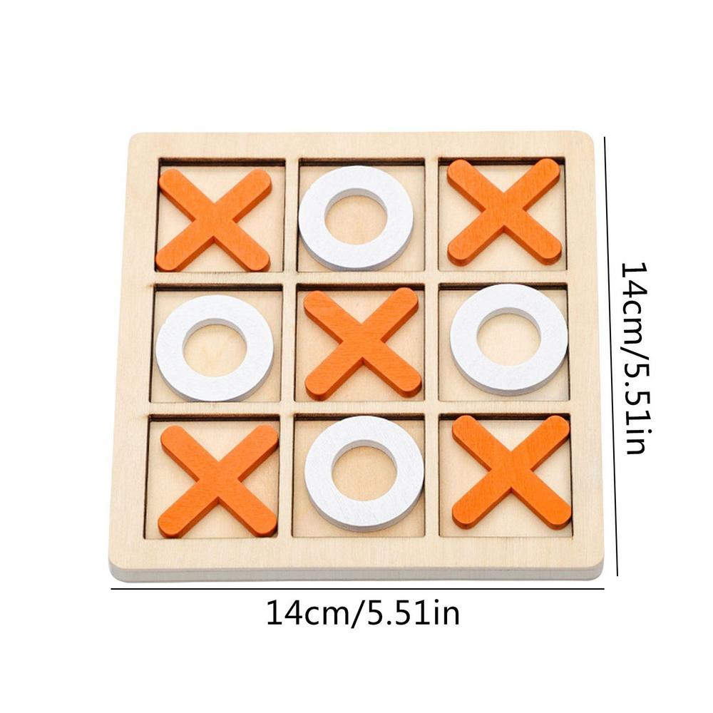 Xo Brettspiel Holzbrett Spielzeug Eltern-Kind-Interaktion Kinderspiel Entwicklung Intelligenz Puzzle Desktop Spielzeug Schach Geschenke orange