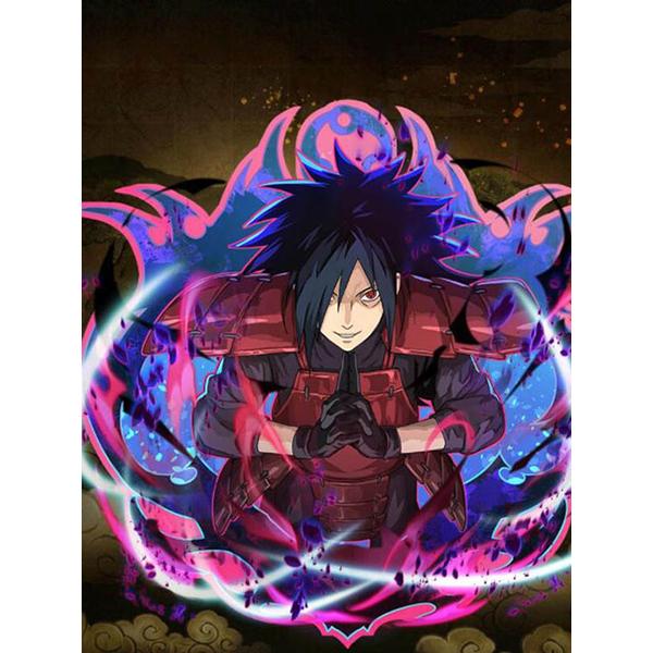 5D-Diamantgemälde zum Selbermachen, Naruto Ultimate Ninja, Diamant-Mosaik, Kreuzstich-Set, Heimdekoration, komplette runde Diamant-Stickerei Round 25x35cm