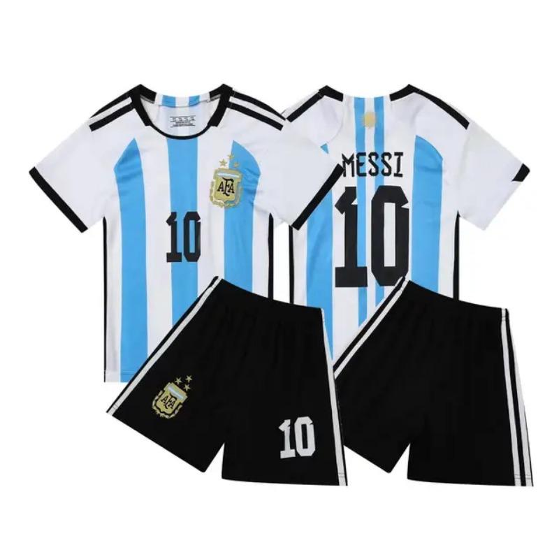 Sportbekleidung NR.10/7 Trainingsanzug 3-13 Jahre Jungen Mädchen Feuchtigkeitstransportierend Atmungsaktiv Fußballkleidung Anzüge Kinder Sommer Schnelltrocknend 110 blue