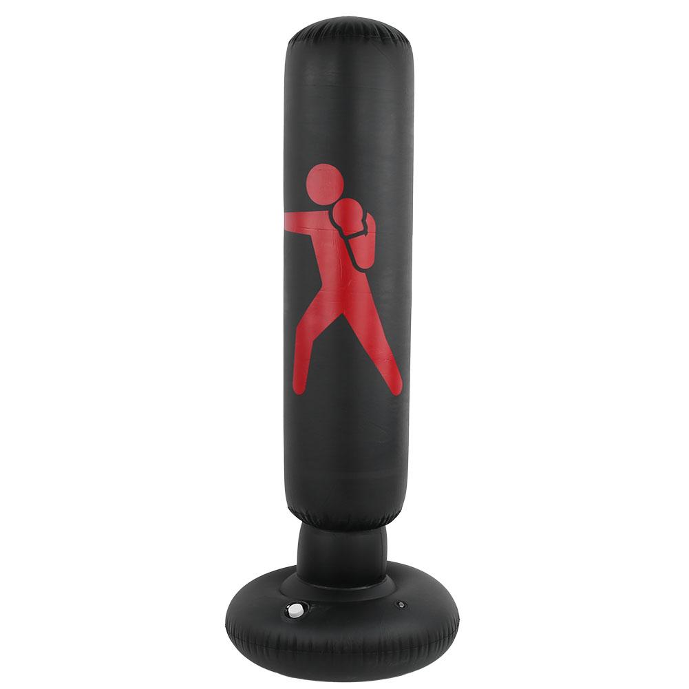Aufblasbare Boxsäule Erwachsene Fitness Dekompression Sandsack Boxsack VerdickenSchwarz schwarz