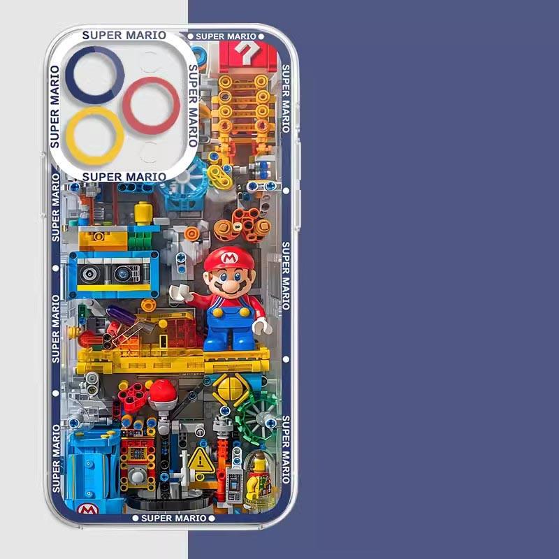 Super Mario Bros Spielhülle für iPhone 15 Pro Max 16 11 14 13 12 X XS XR 7 8 Plus Hülle Silikon Funda Transparent For 7Plus 8Plus