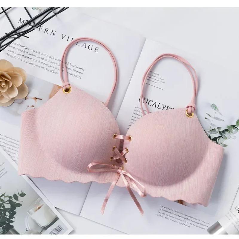 Push-Up BHs Sexy Nahtlose Damenunterwäsche Bügellos Damen Bralette Beauty Back Dessous Damen Büstenhalter 38/85 rosa