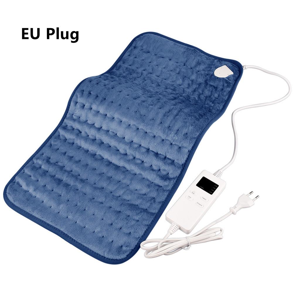 Heizkissen zur Linderung von Rückenschmerzen und Krämpfen, Heizkissen mit automatischer Abschaltung, groß, 6 Heizstufen, elektrisches Heizkissen, Geschenke für Frauen, Geschenke für Männer EU Plug blau