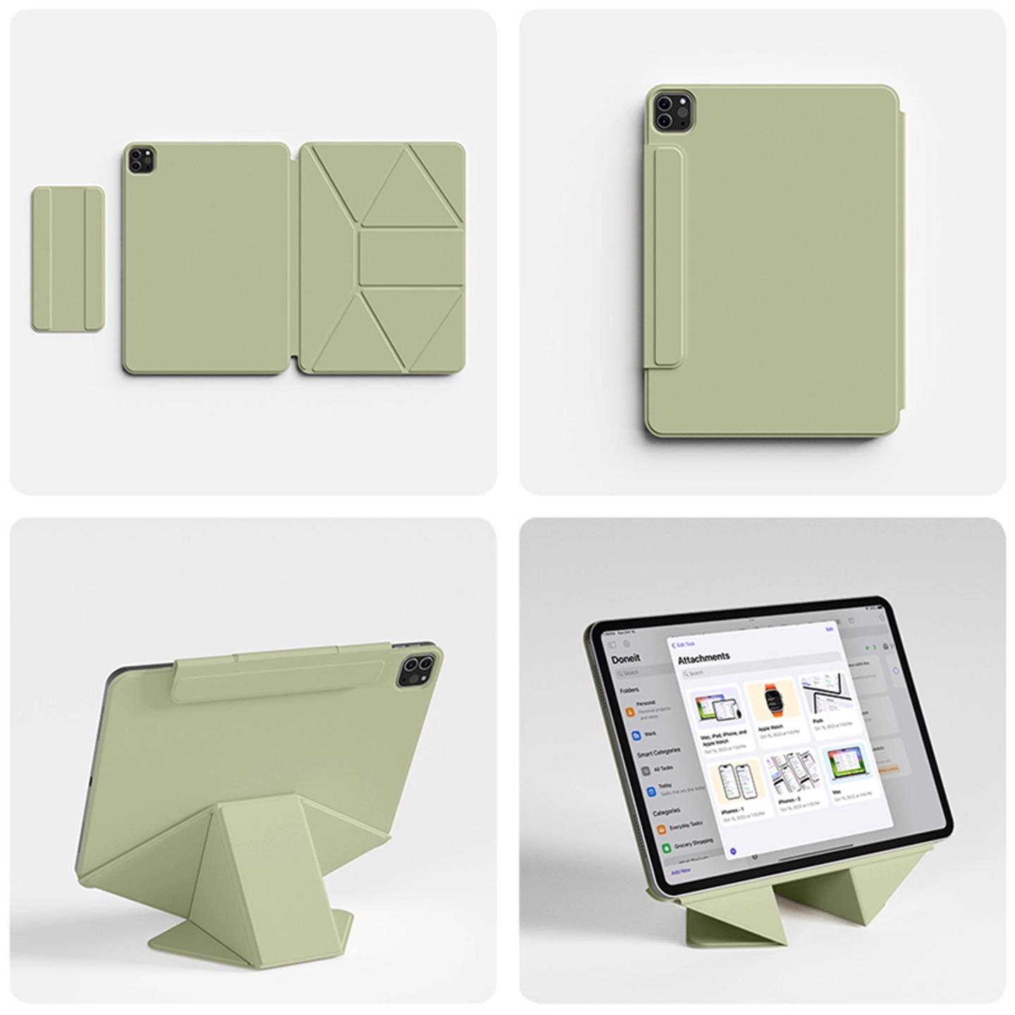 ZOYU Smart Folio Hülle für iPad A16 11. Generation iPad Air 11 Funda iPad Pro 13 12.9 4./5./6. Gen Mini 8.3 A17 Pro Magnetisch Capa iPad A16 11th 2025 grün