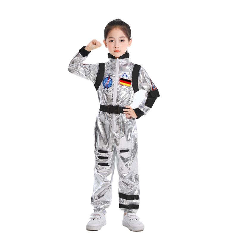 Halloween Kinder Astronauten wandern auf der Erde, Raumanzug Einteiler Karneval Cosplay Kostüme 148-158CM
