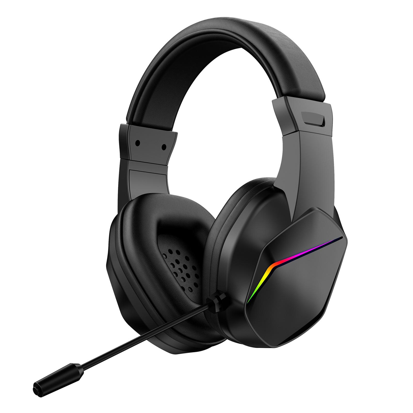 Kabelloses Gaming-Headset mit LED-Lichtern, Gaming-Kopfhörer mit niedriger Latenz, 40-mm-Treiber, Over-Ear-Gaming-Kopfhörer mit omnidirektionalem Mikrofon, Ad