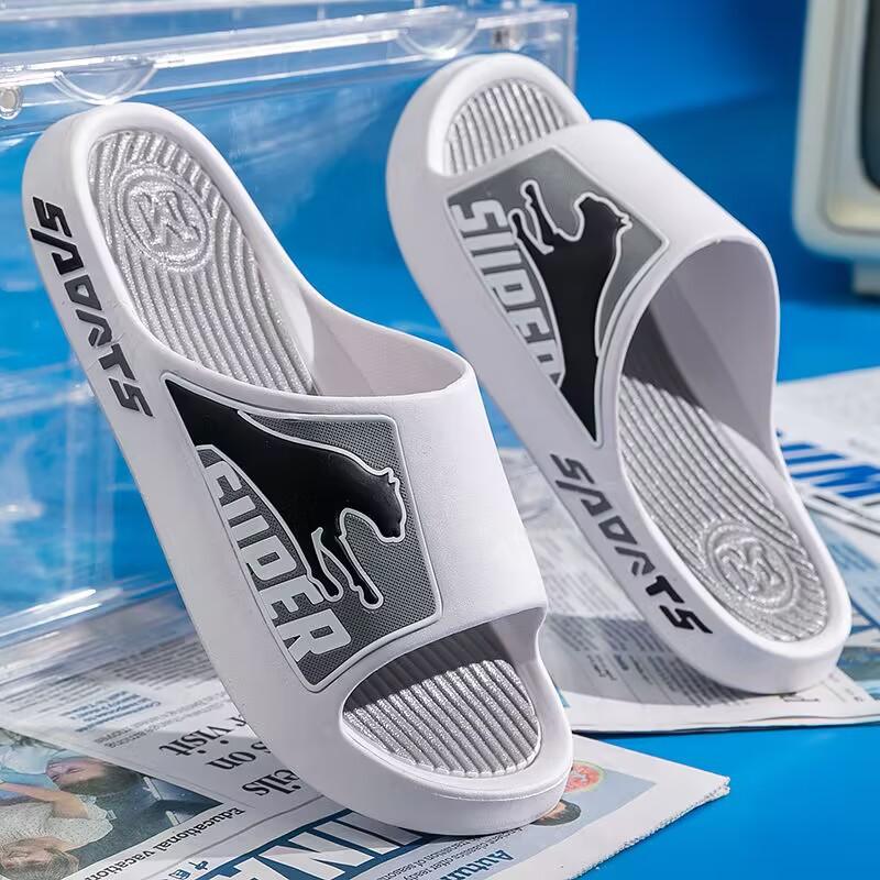 Neue Hausschuhe Herren Sommer Sport Outdoor Rutschfeste Paare Home Badezimmer Sandalen und Sport Hausschuhe Herren Flip Flop Slipper 42-43 grau