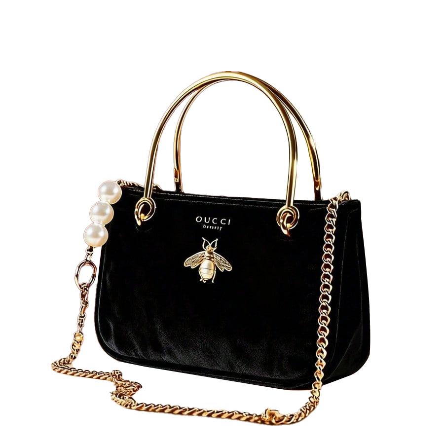 Gucci Luxus Handtaschen für Damen, Clutch für Damen mit schickem Design, Geräumige Aufbewahrung für Kosmetik & Essentials, Ideal für Galas & Abendveranstaltungen schwarz