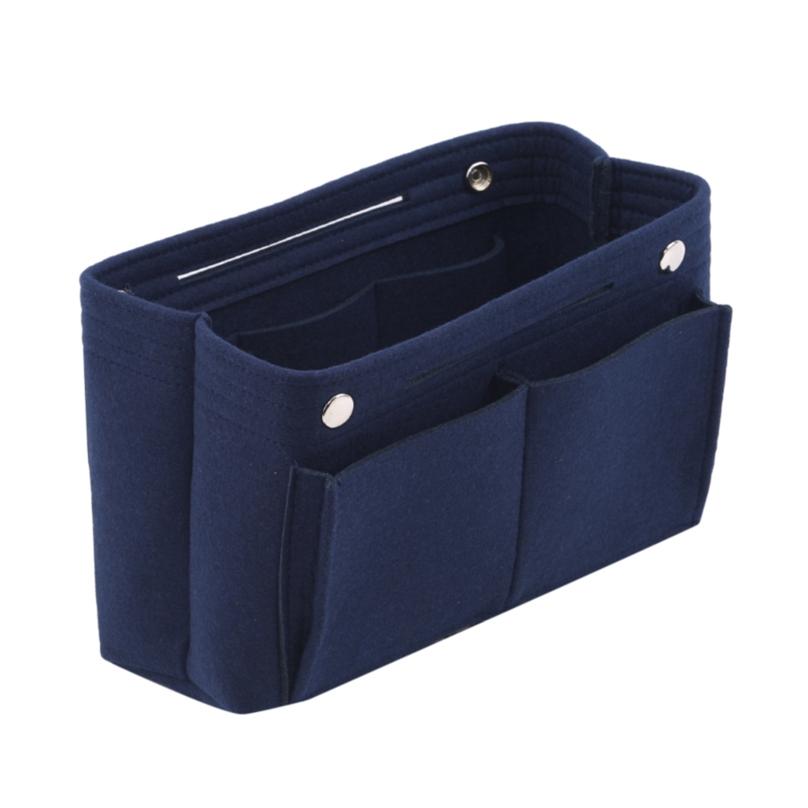 Damen-Einsatz-Organizer mit großer Kapazität, Kosmetik-Aufbewahrungstaschen mit mehreren Taschen navy blau