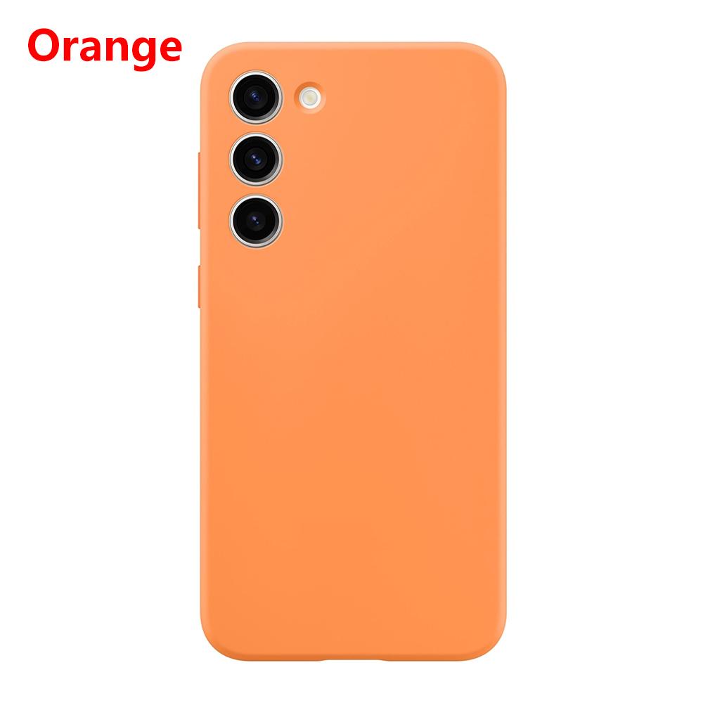 Original Samsung Silikon-Schutzhülle für Samsung GALAXY S23 S23+ S23 Plus S23 5G, weiche, stoßfeste Hülle For Galaxy S23 orange