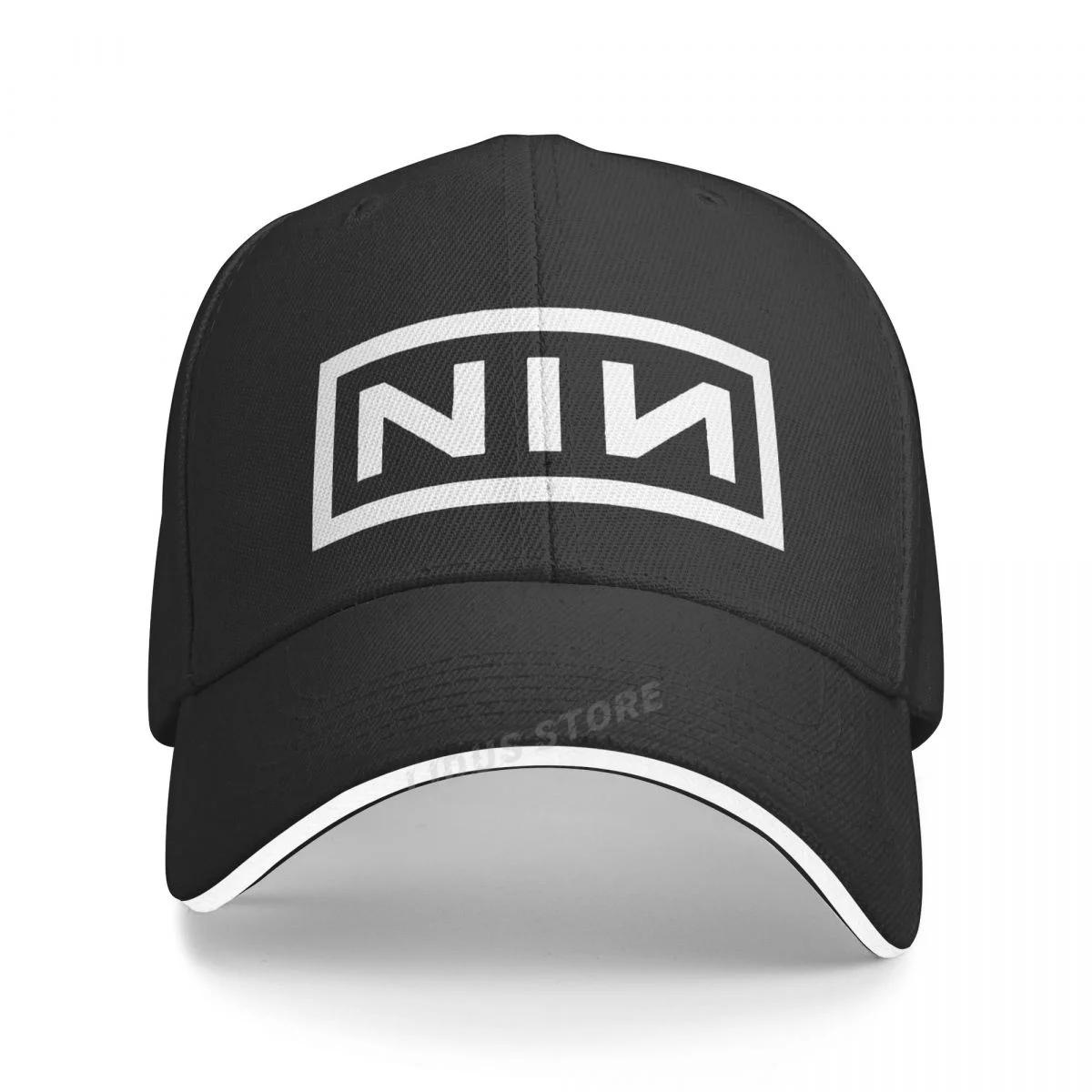 Nine Inch Nails Rockband Baseballkappe Herren Damen Lässig Sportliche Papa-Hut Mode Amerikanische Industrial-Rockband NIN Hip-Hop-Kappen Adjustable schwarz