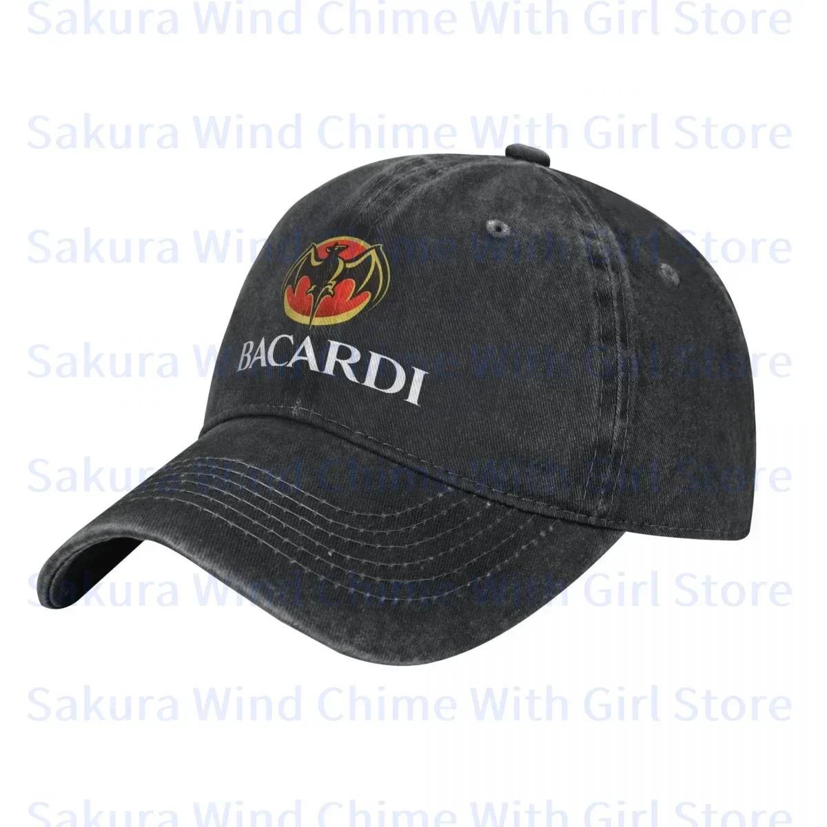 Modische Bacardi Baseballkappe für Herren Baumwollmützen Verstellbare Kappe Lässige LKW-Fahrer-Mütze One Size