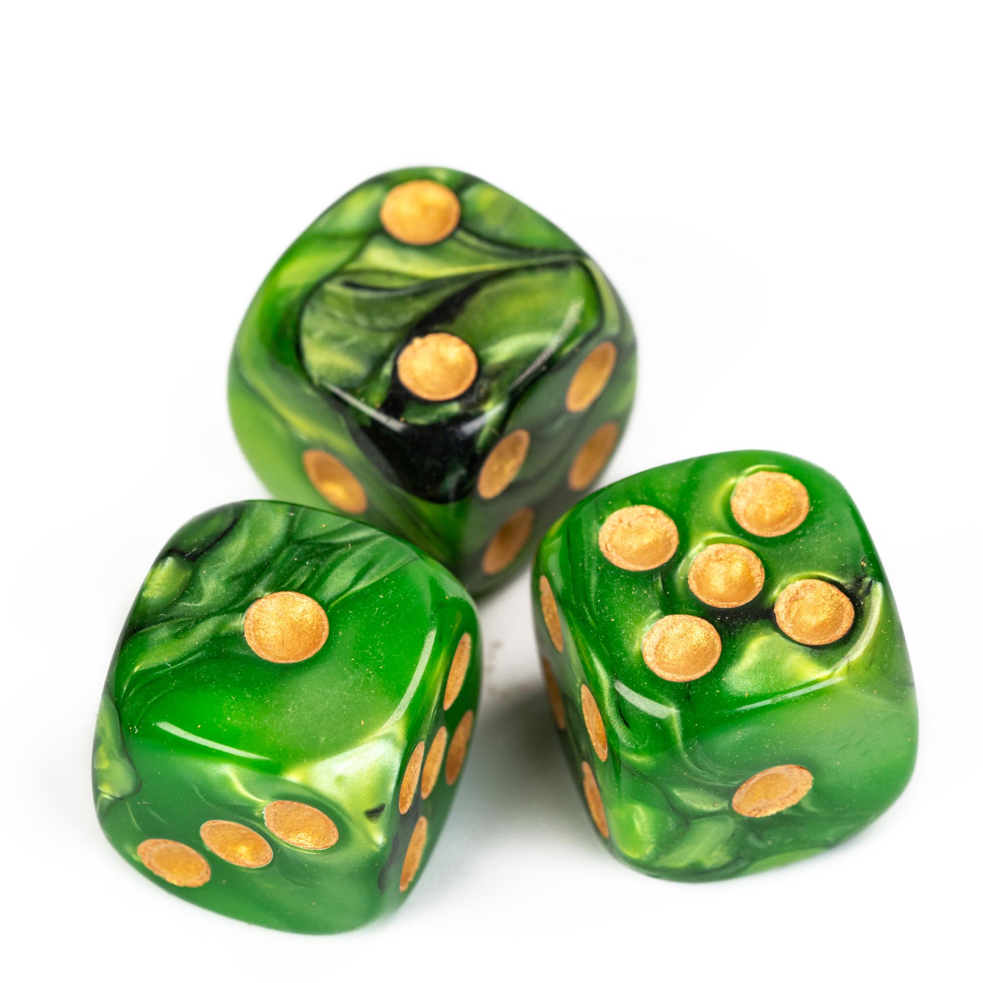 Poludie 10 Stück D6 Sechsseitige Würfel 16 mm Lustige Spiele Würfel für RPG Club Glücksspiel Desktop Party Bar Brettspiel Tischzubehör 10pcs Black Green